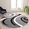 Flash Furniture Gray 8' x 8' Modern Plush Abstract Area Rug KP-RG952-88-GY-GG - alternate 1